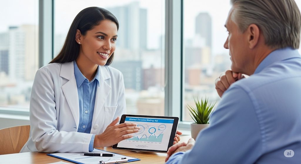 Clinician and patient conversation